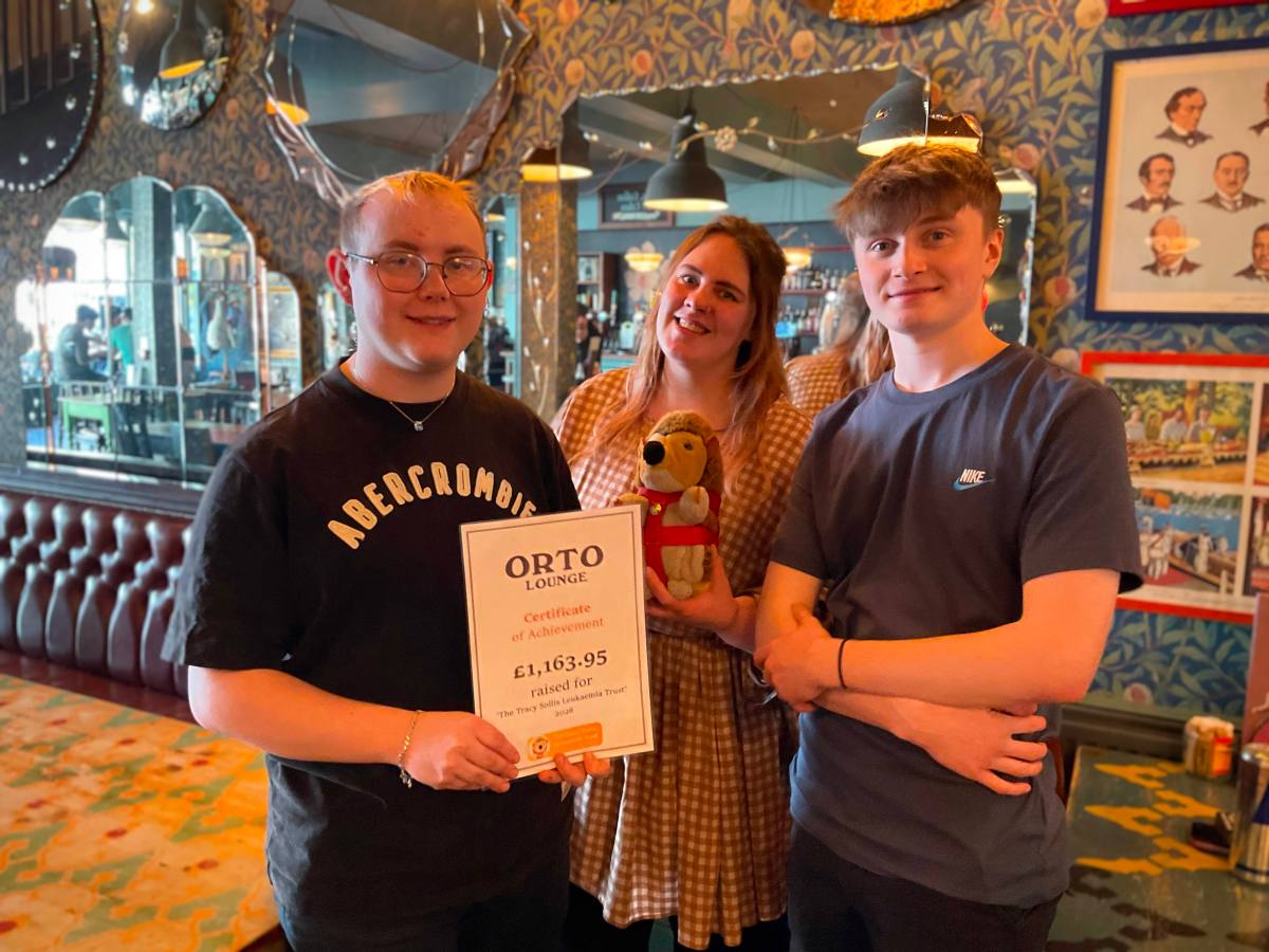 Orto Lounge raised the massive sum of&nbsp;£1,163.95